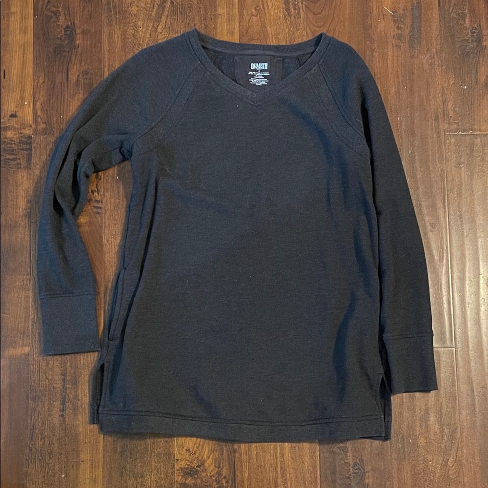 Black heavy Long Sleeve jacket topped